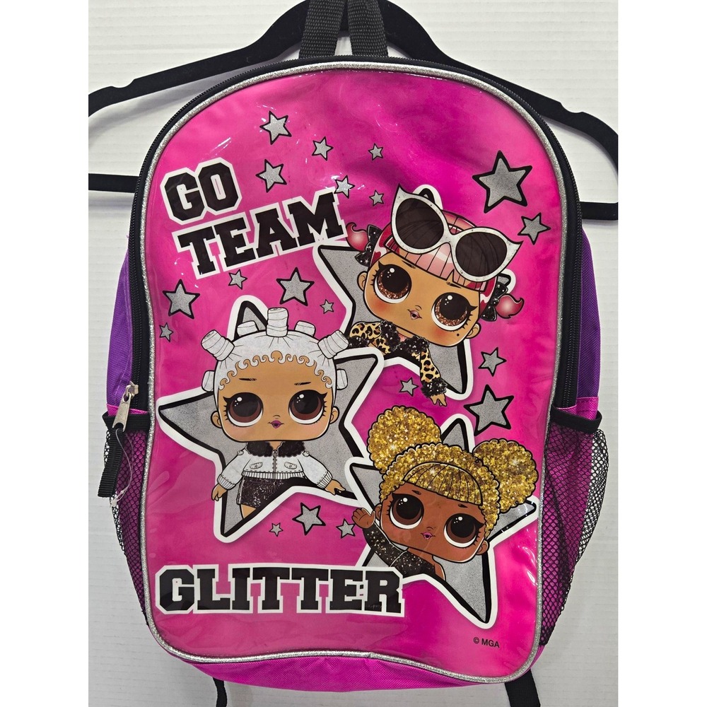 L.O.L. Surprise! "Go Team Glitter" 16" Kids School Backpack Pink/Purple (NWOT)